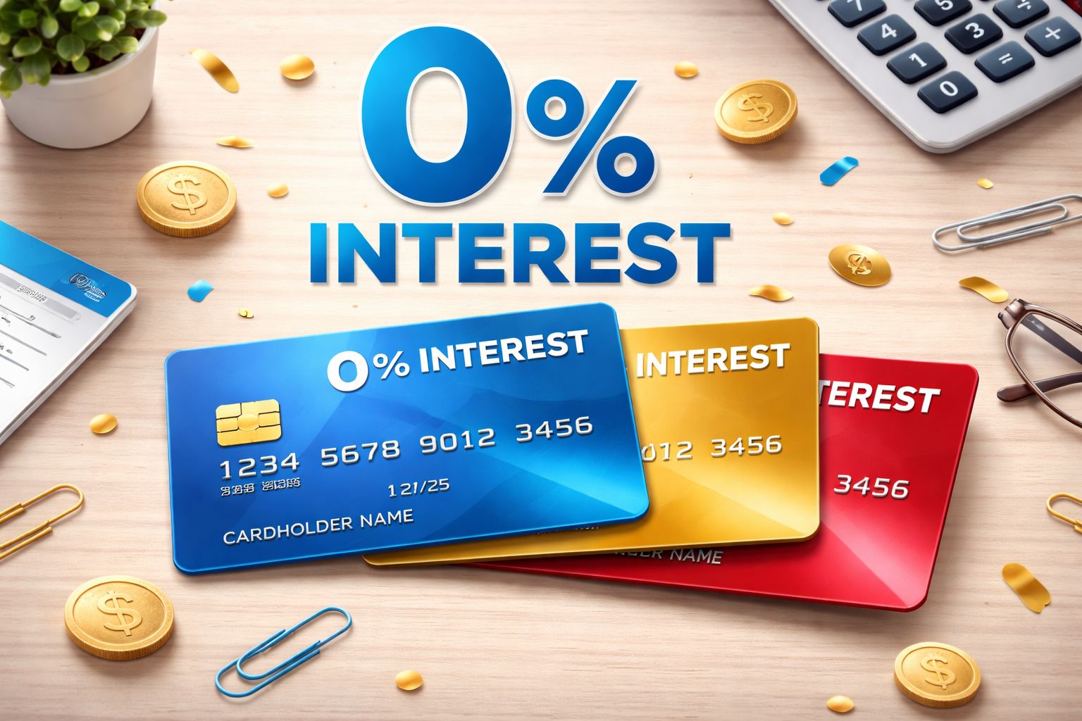 0% interest credit cards