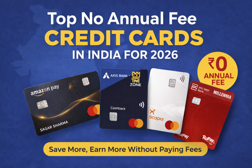 Top No Annual Fee Credit Cards in India for 2026