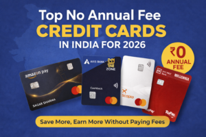 Top No Annual Fee Credit Cards in India for 2026